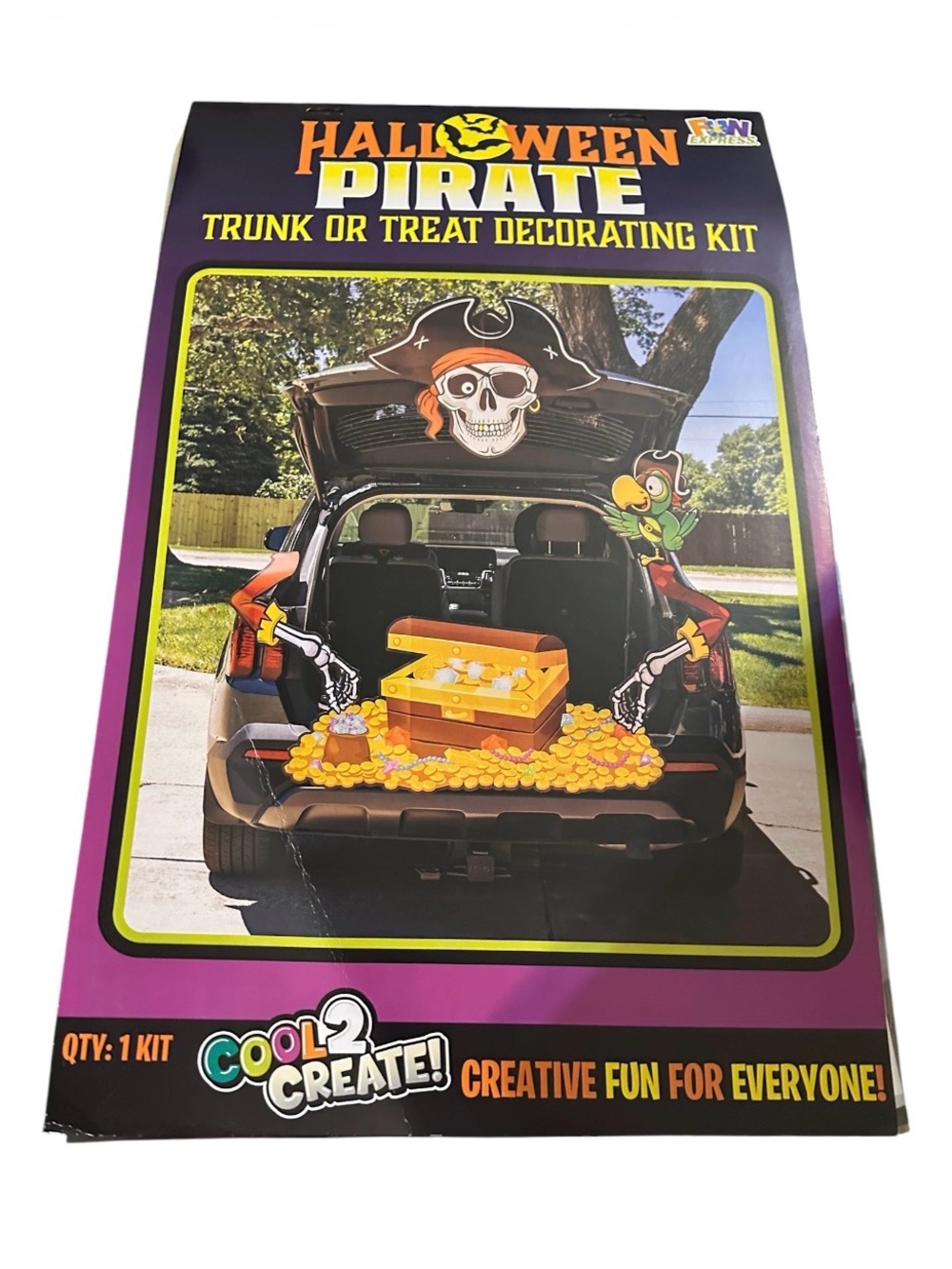 Halloween Pirate Trunk or Treat Decorating Kit - Purple/Black